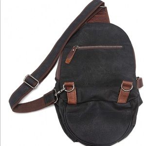 AOTIAN Sling backpack Waxed Canvas Crossbody Bag